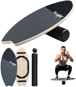 Yes4All 2-in-1 Balance Boards Set, 9 Adjustable Modes Exercise Board for Adults, Includes Roller & Ball