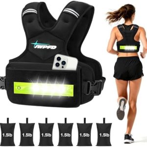 Adjustable Weighted Vest for Women and Men, 6-15 Lbs Rucking Vest with LED Light Strips  
Adjustable Weighted Vest for W