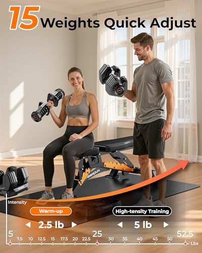 FEIERDUN Adjustable Dumbbell Set for Home Gym Exercise Strength Training
FEIERDUN 105lb/5|5lb Dumbbells with Storage Box - Image 11