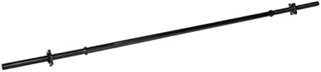 Fitvids 6FT Standard Barbell with Star Locks for Strength Training & Weightlifting, Black Prime Fitvids 6FT Standard Bar