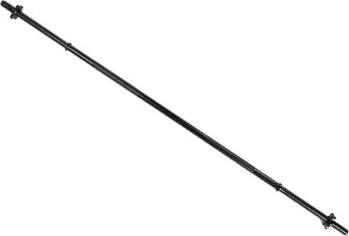 Fitvids 6FT Standard Barbell with Star Locks for Strength Training & Weightlifting, Black Prime Fitvids 6FT Standard Bar
