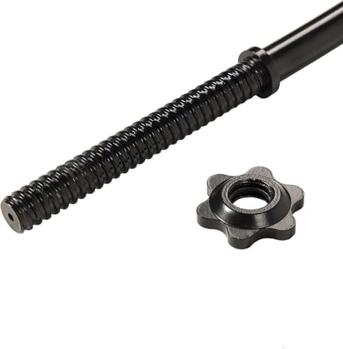 Fitvids 6FT Standard Barbell with Star Locks for Strength Training & Weightlifting, Black Prime Fitvids 6FT Standard Bar