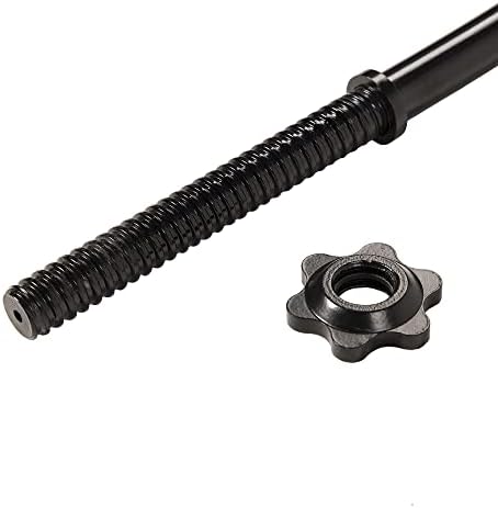 Fitvids 6FT Standard Barbell with Star Locks for Strength Training & Weightlifting, Black Prime Fitvids 6FT Standard Bar