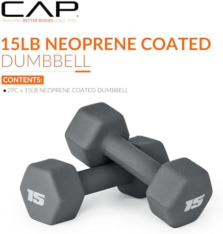 CAP Barbell Neoprene Dumbbell Weights Pairs & Sets for Home Gym Routines and Workouts | CAP Barbell Neoprene Dumbbell W