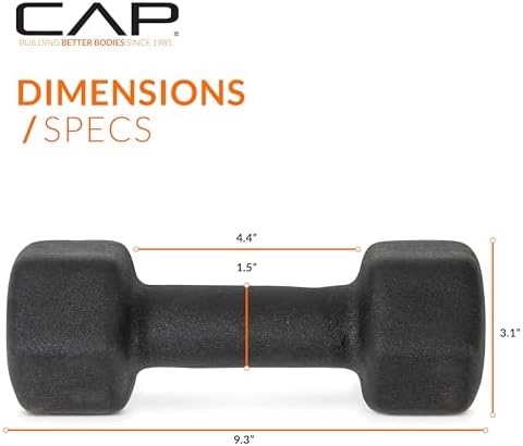 CAP Barbell Neoprene Dumbbell Weights Pairs & Sets for Home Gym Routines and Workouts | CAP Barbell Neoprene Dumbbell W