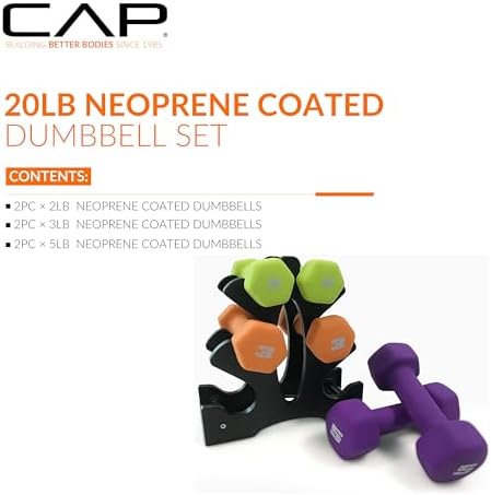 CAP Barbell Neoprene Dumbbell Weights Pairs & Sets for Home Gym Routines and Workouts | CAP Barbell Neoprene Dumbbell W