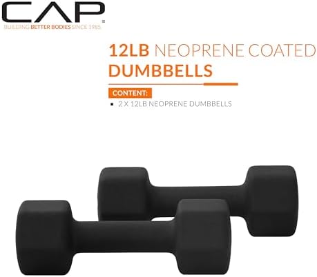 CAP Barbell Neoprene Dumbbell Weights Pairs & Sets for Home Gym Routines and Workouts | CAP Barbell Neoprene Dumbbell W