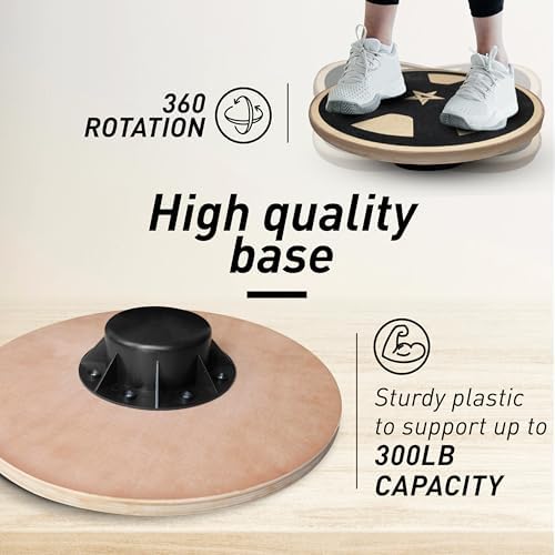 Yes4All Versatile Wooden Wobble Balance Board for Standing Desk Usage | Yes4All Core Training and Exercise Balance Stab