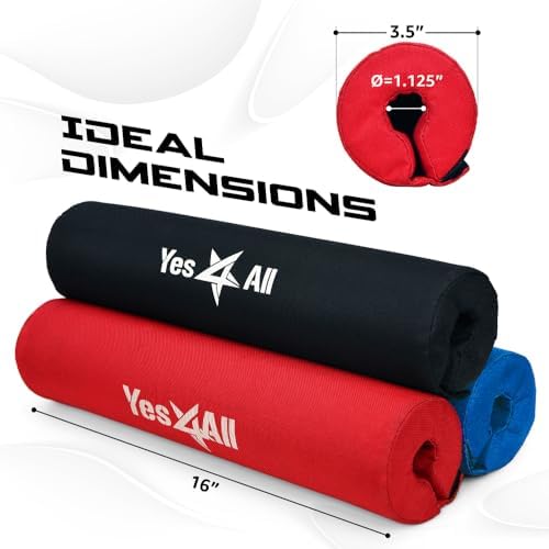 Yes4All Ergonomic Foam Bar Pad, Olympic Barbell Squat & Neck Pad for Weight Lifting, Squats & Hip Thrusts