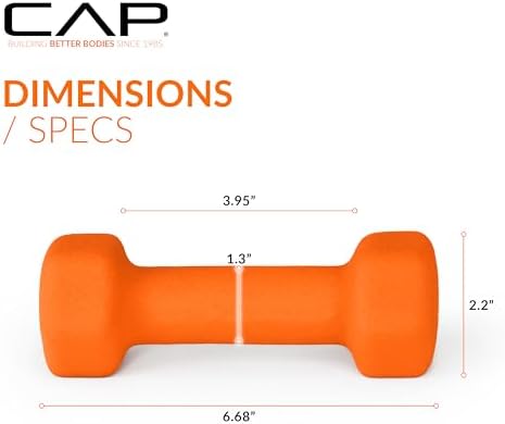 CAP Barbell Neoprene Dumbbell Weights Pairs & Sets for Home Gym Routines and Workouts | CAP Barbell Neoprene Dumbbell W