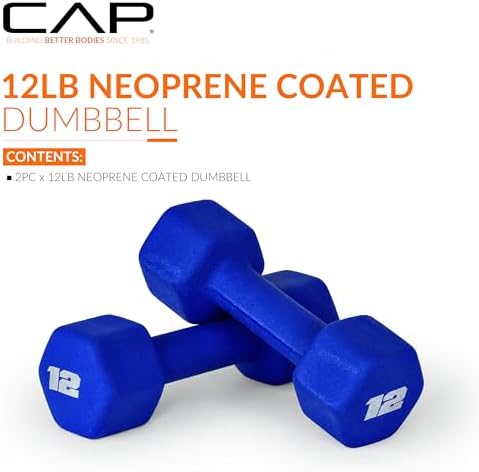 CAP Barbell Neoprene Dumbbell Weights Pairs & Sets for Home Gym Routines and Workouts | CAP Barbell Neoprene Dumbbell W