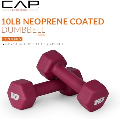 CAP Barbell Neoprene Dumbbell Weights Pairs & Sets for Home Gym Routines and Workouts | CAP Barbell Neoprene Dumbbell W