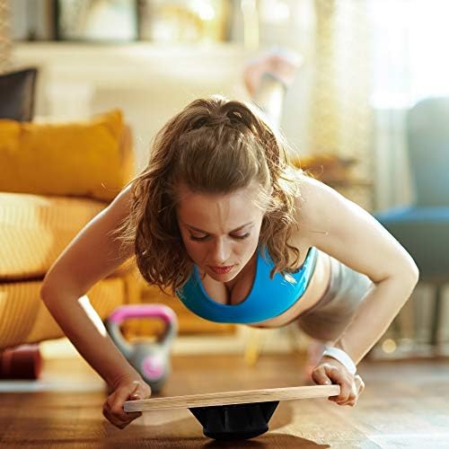 Yes4All Versatile Wooden Wobble Balance Board for Standing Desk Usage | Yes4All Core Training and Exercise Balance Stab