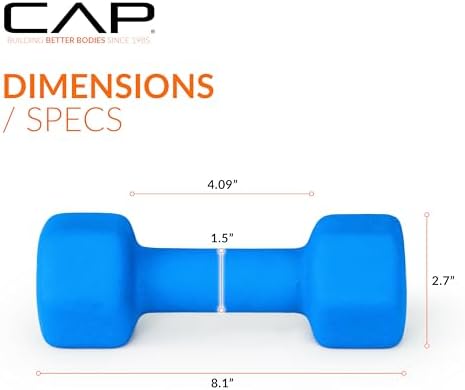 CAP Barbell Neoprene Dumbbell Weights Pairs & Sets for Home Gym Routines and Workouts | CAP Barbell Neoprene Dumbbell W