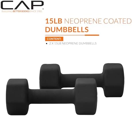 CAP Barbell Neoprene Dumbbell Weights Pairs & Sets for Home Gym Routines and Workouts | CAP Barbell Neoprene Dumbbell W