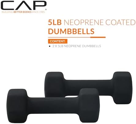 CAP Barbell Neoprene Dumbbell Weights Pairs & Sets for Home Gym Routines and Workouts | CAP Barbell Neoprene Dumbbell W