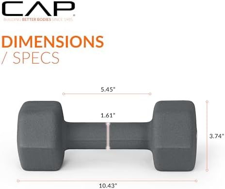 CAP Barbell Neoprene Dumbbell Weights Pairs & Sets for Home Gym Routines and Workouts | CAP Barbell Neoprene Dumbbell W