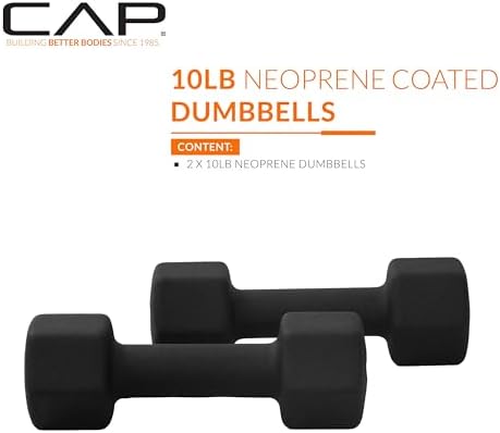 CAP Barbell Neoprene Dumbbell Weights Pairs & Sets for Home Gym Routines and Workouts | CAP Barbell Neoprene Dumbbell W