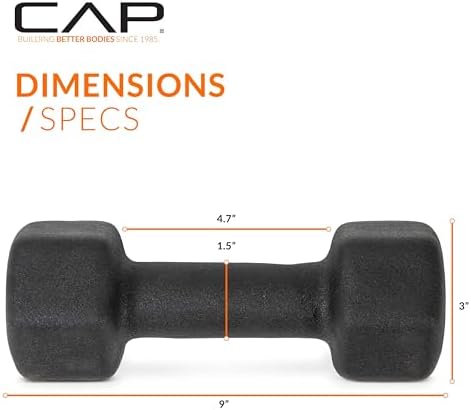 CAP Barbell Neoprene Dumbbell Weights Pairs & Sets for Home Gym Routines and Workouts | CAP Barbell Neoprene Dumbbell W