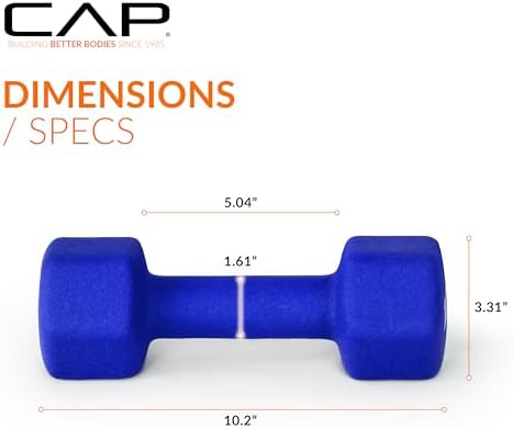 CAP Barbell Neoprene Dumbbell Weights Pairs & Sets for Home Gym Routines and Workouts | CAP Barbell Neoprene Dumbbell W