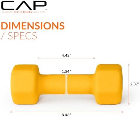 CAP Barbell Neoprene Dumbbell Weights Pairs & Sets for Home Gym Routines and Workouts | CAP Barbell Neoprene Dumbbell W
