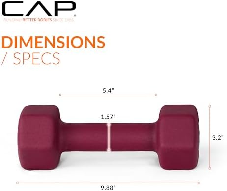 CAP Barbell Neoprene Dumbbell Weights Pairs & Sets for Home Gym Routines and Workouts | CAP Barbell Neoprene Dumbbell W