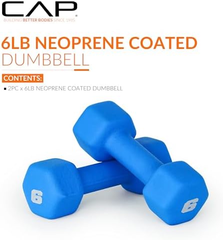 CAP Barbell Neoprene Dumbbell Weights Pairs & Sets for Home Gym Routines and Workouts | CAP Barbell Neoprene Dumbbell W
