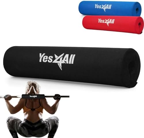 Yes4All Ergonomic Foam Bar Pad, Olympic Barbell Squat & Neck Pad for Weight Lifting, Squats & Hip Thrusts
