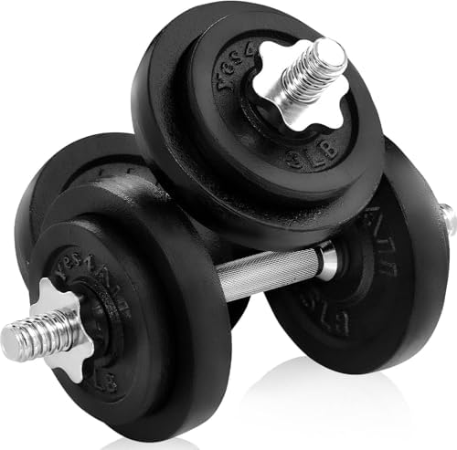 Yes4All 40lbs to 200lbs Adjustable Dumbbell Set for Home Gym Users, Star Lock Collars/Connector, Portable & Space Saving