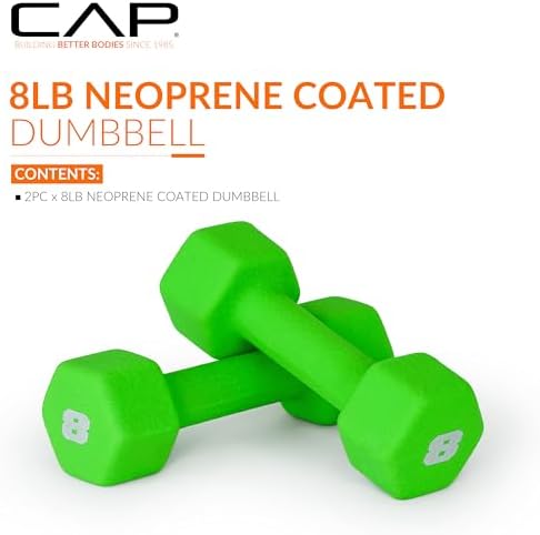 CAP Barbell Neoprene Dumbbell Weights Pairs & Sets for Home Gym Routines and Workouts | CAP Barbell Neoprene Dumbbell W