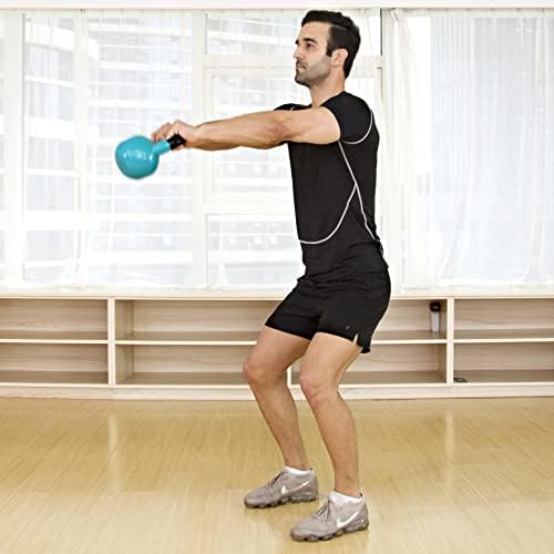 JFIT Kettlebell Weights: Best Vinyl Coated Iron for Home Workouts, 50LB - Ultimate Durability & Smooth Grip | JFIT 50 L