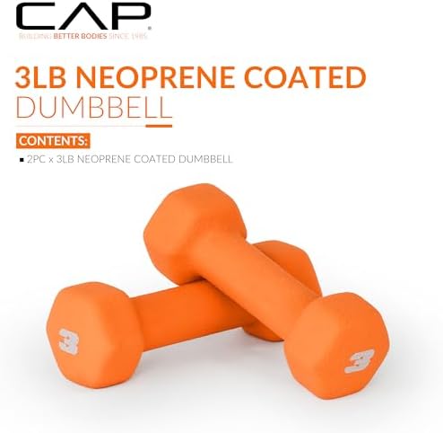 CAP Barbell Neoprene Dumbbell Weights Pairs & Sets for Home Gym Routines and Workouts | CAP Barbell Neoprene Dumbbell W