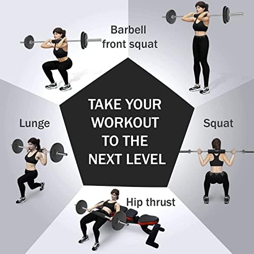 Yes4All Ergonomic Foam Bar Pad, Olympic Barbell Squat & Neck Pad for Weight Lifting, Squats & Hip Thrusts