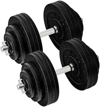 Yes4All 40lbs to 200lbs Adjustable Dumbbell Set for Home Gym Users, Star Lock Collars/Connector, Portable & Space Saving