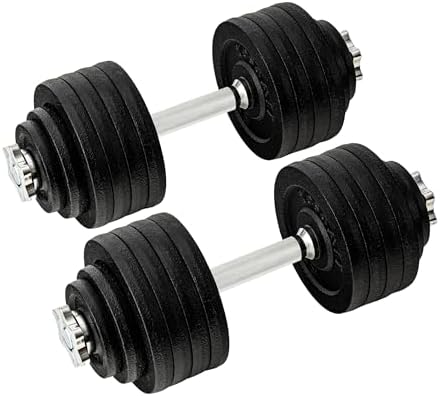 Yes4All 40lbs to 200lbs Adjustable Dumbbell Set for Home Gym Users, Star Lock Collars/Connector, Portable & Space Saving