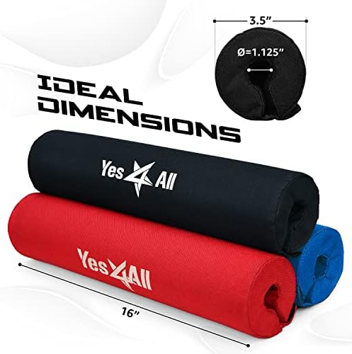 Yes4All Ergonomic Foam Bar Pad, Olympic Barbell Squat & Neck Pad for Weight Lifting, Squats & Hip Thrusts