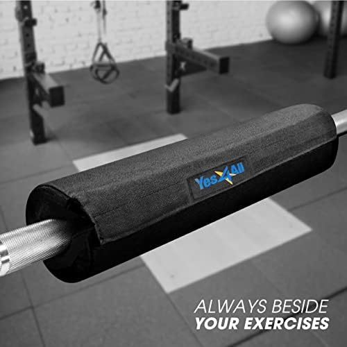 Yes4All Ergonomic Foam Bar Pad, Olympic Barbell Squat & Neck Pad for Weight Lifting, Squats & Hip Thrusts