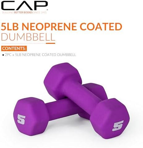 CAP Barbell Neoprene Dumbbell Weights Pairs & Sets for Home Gym Routines and Workouts | CAP Barbell Neoprene Dumbbell W