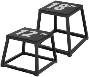 High Capacity Metal Plyometric Box for Home Gym Workouts | Pre-Assembled Yes4All Plyo Jump Platform, 550lbs Step Box |