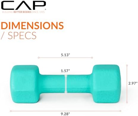CAP Barbell Neoprene Dumbbell Weights Pairs & Sets for Home Gym Routines and Workouts | CAP Barbell Neoprene Dumbbell W