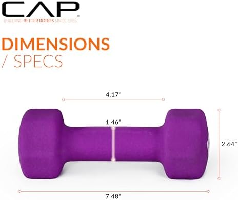 CAP Barbell Neoprene Dumbbell Weights Pairs & Sets for Home Gym Routines and Workouts | CAP Barbell Neoprene Dumbbell W