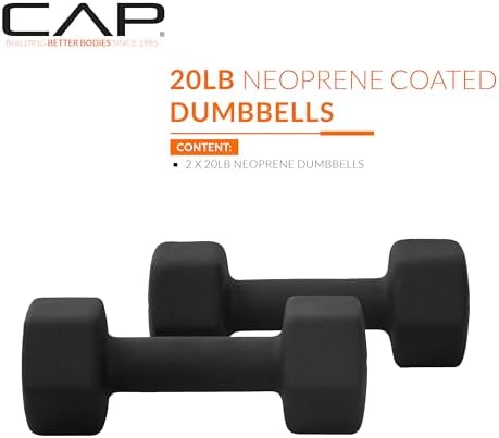 CAP Barbell Neoprene Dumbbell Weights Pairs & Sets for Home Gym Routines and Workouts | CAP Barbell Neoprene Dumbbell W