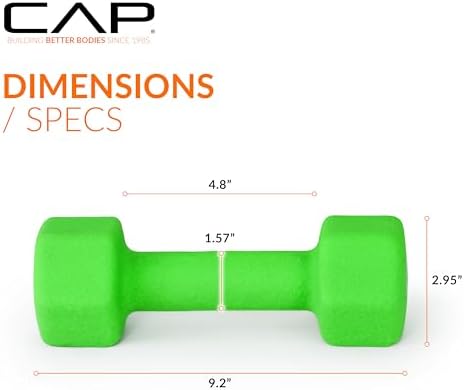 CAP Barbell Neoprene Dumbbell Weights Pairs & Sets for Home Gym Routines and Workouts | CAP Barbell Neoprene Dumbbell W