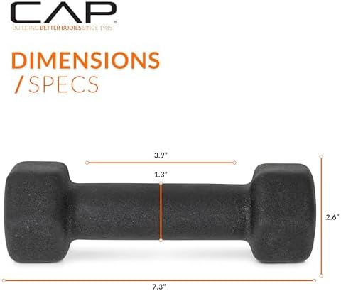 CAP Barbell Neoprene Dumbbell Weights Pairs & Sets for Home Gym Routines and Workouts | CAP Barbell Neoprene Dumbbell W
