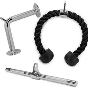 Yes4All Lat Pulldown Attachments Row Handles Tricep Rope Load 880LB Home Gym | Yes4All Cable Machine Accessories V Bar