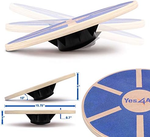 Yes4All Versatile Wooden Wobble Balance Board for Standing Desk Usage | Yes4All Core Training and Exercise Balance Stab