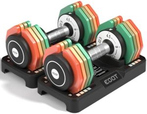 Adjustable Dumbbells Set, 1|5LB/2|5LB/55LB for Home Gym, Women Men Adjustable Dumbbells, Anti-Slip Handle, 1|5LB/2|5LB