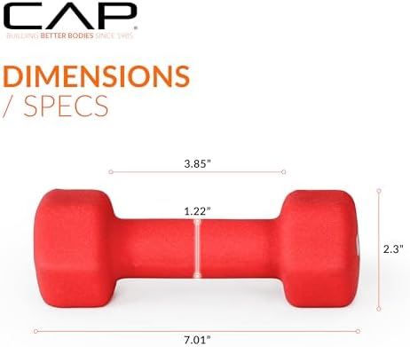CAP Barbell Neoprene Dumbbell Weights Pairs & Sets for Home Gym Routines and Workouts | CAP Barbell Neoprene Dumbbell W