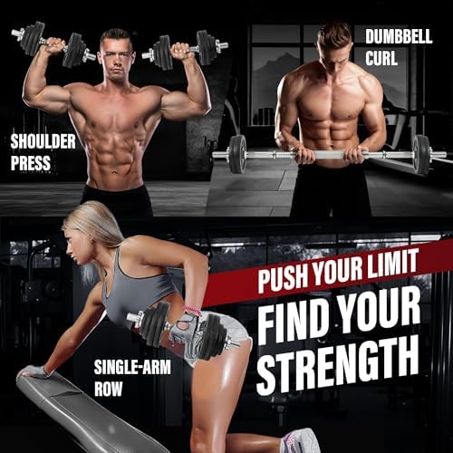 Yes4All 40lbs to 200lbs Adjustable Dumbbell Set for Home Gym Users, Star Lock Collars/Connector, Portable & Space Saving