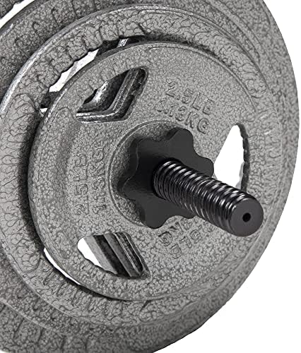 Fitvids 6FT Standard Barbell with Star Locks for Strength Training & Weightlifting, Black Prime Fitvids 6FT Standard Bar